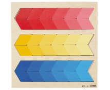Kirakós puzzle - Színek és alakzatok - piros, sárga, kék