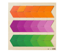 Kirakós puzzle - Színek és alakzatok - narancssárga,lila,zöld