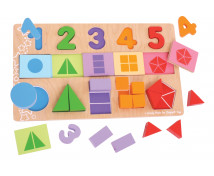 Puzzle kirakó - számok, színek, formák
