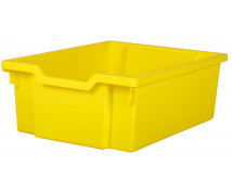 Műanyag tároló, közepes - sárga