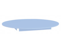 Színes asztallap - kör 125 - kék