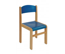 Bükkfa szék - ülésmagasság 26 cm - kék