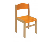 Bükkfa szék - ülésmagasság 26 cm - narancssárga
