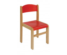 Bükkfa szék - ülésmagasság 31 cm - piros